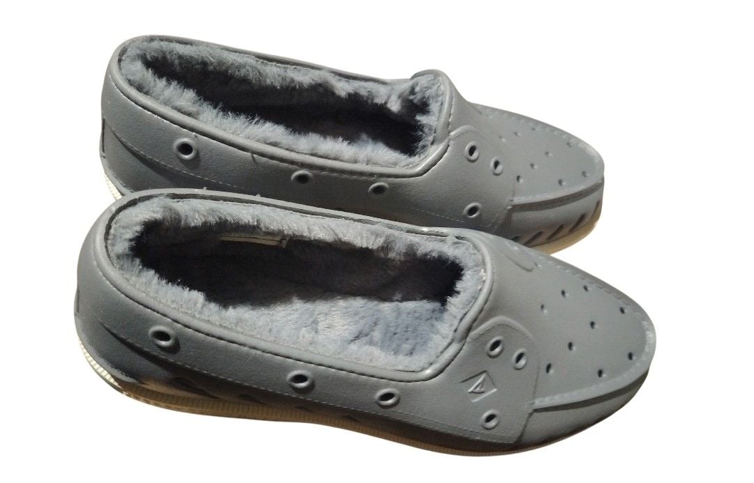 Sperry Authentic Original Float Cozy Boat Shoes Size 12 Grey 5