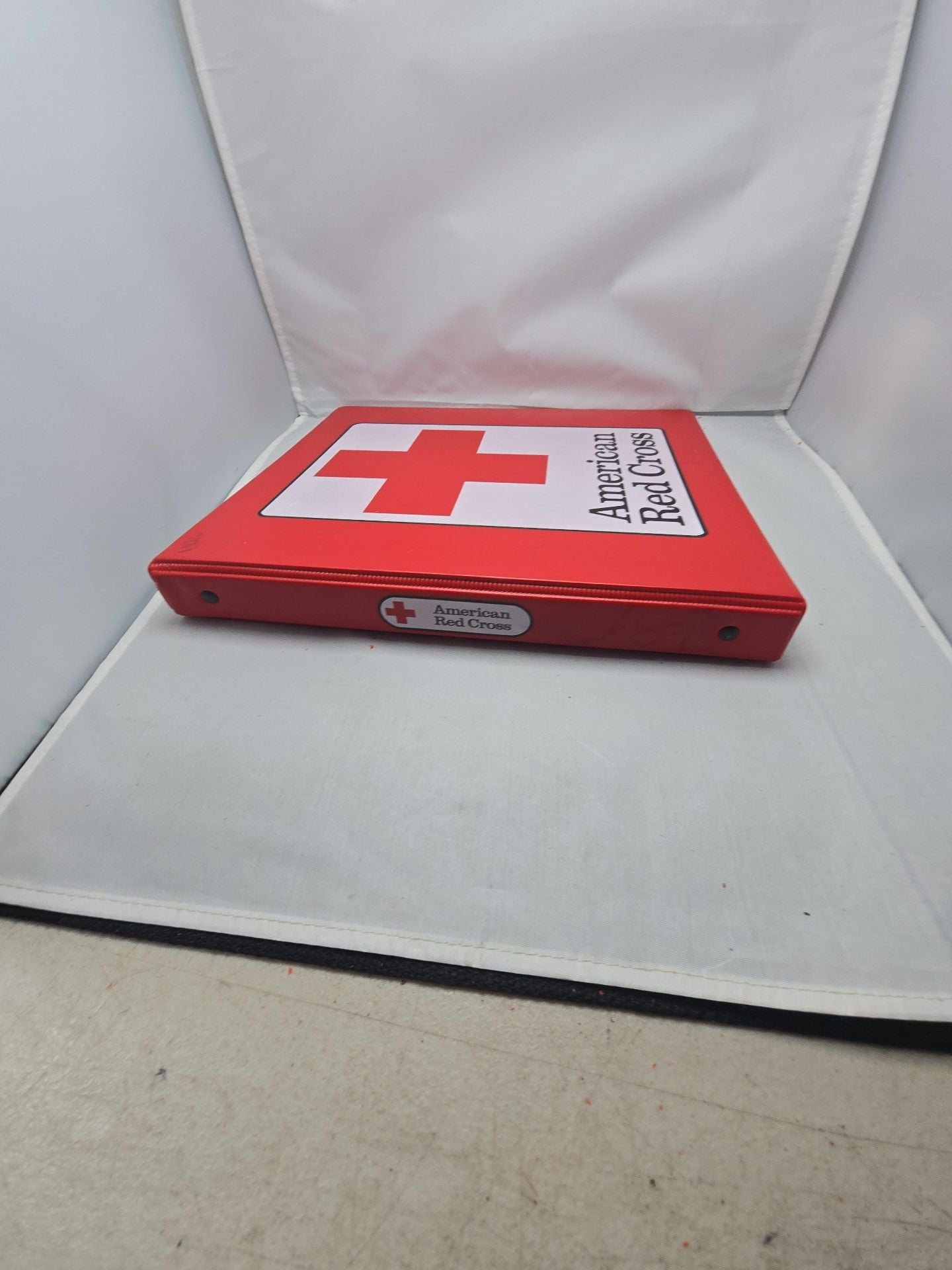American Red Cross 3-Ring Binder Red Vinyl 2