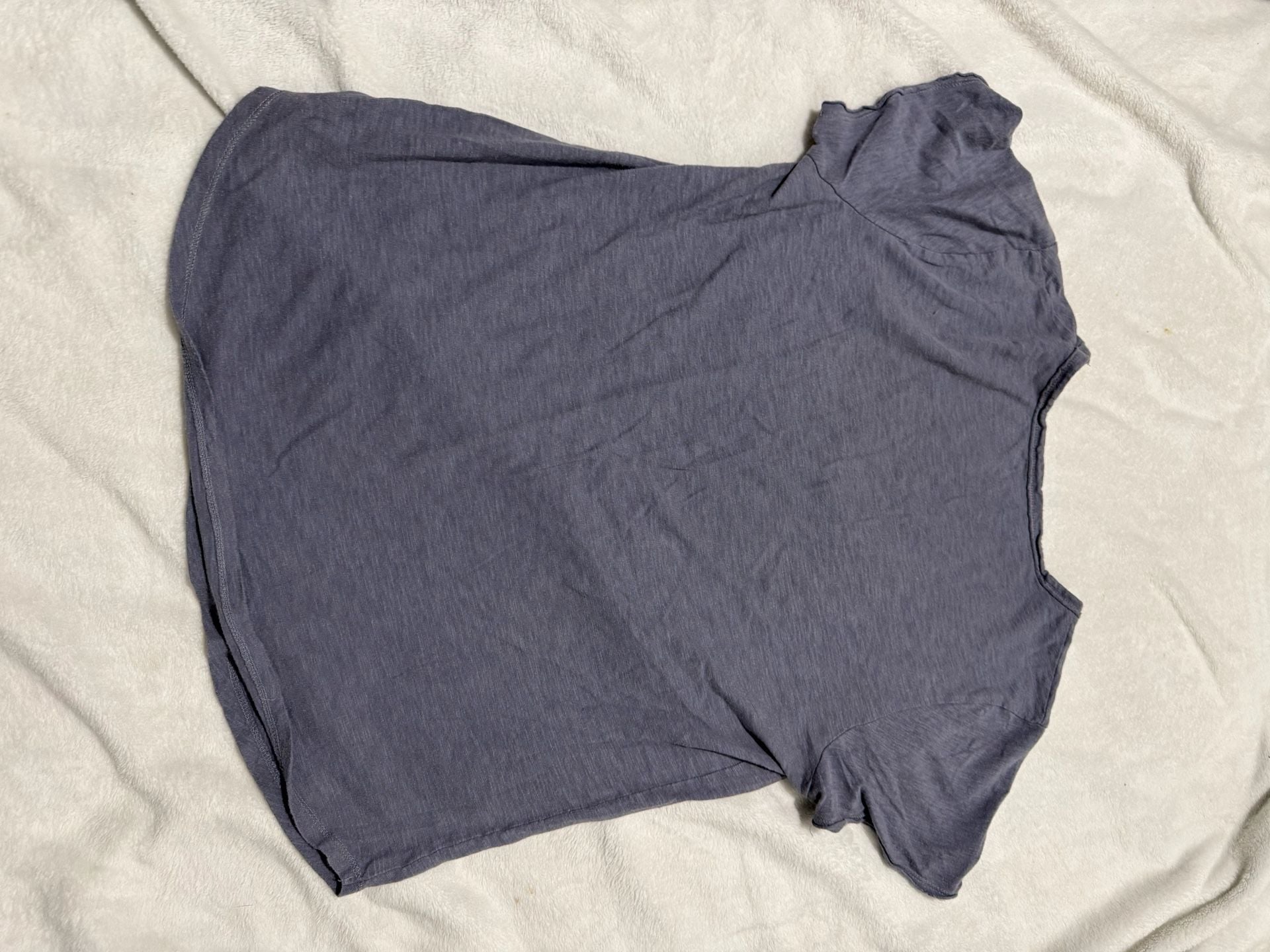 Abercrombie & Fitch Soft A&F Tee Size M Gray V-Neck Slub Short Sleeve 4