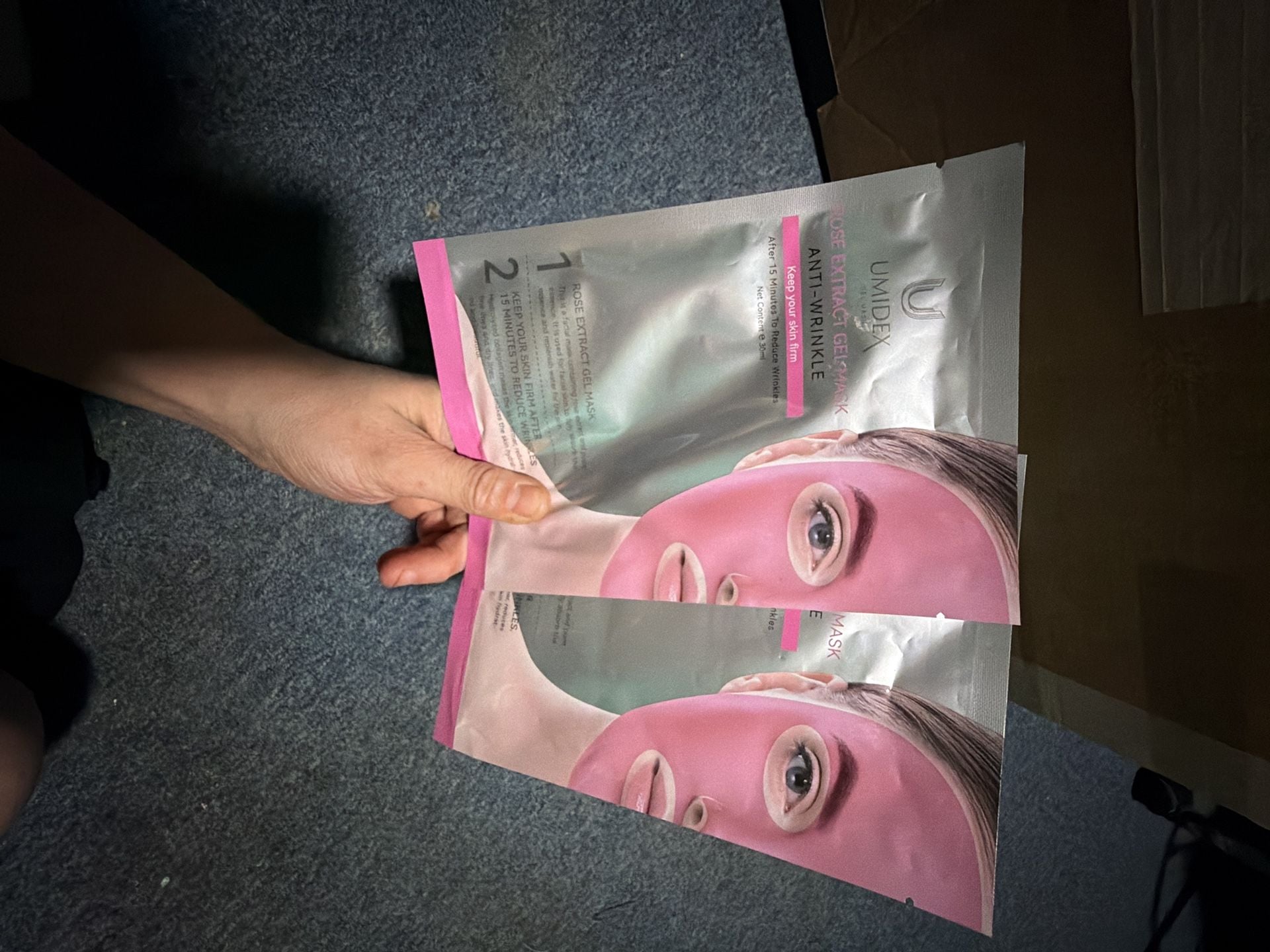 #396 Umidex Rose Extract Gel Mask Anti-Wrinkle 2 Pack 1