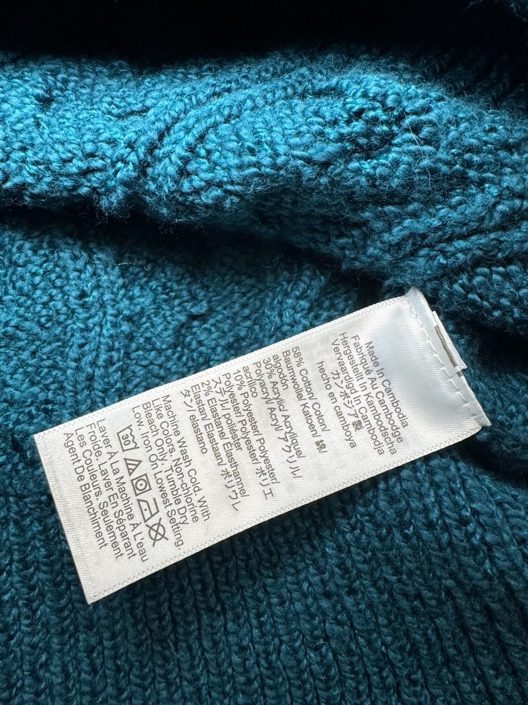 J.Crew Cable Mockneck Sweater M Peacock Blue NWT 6