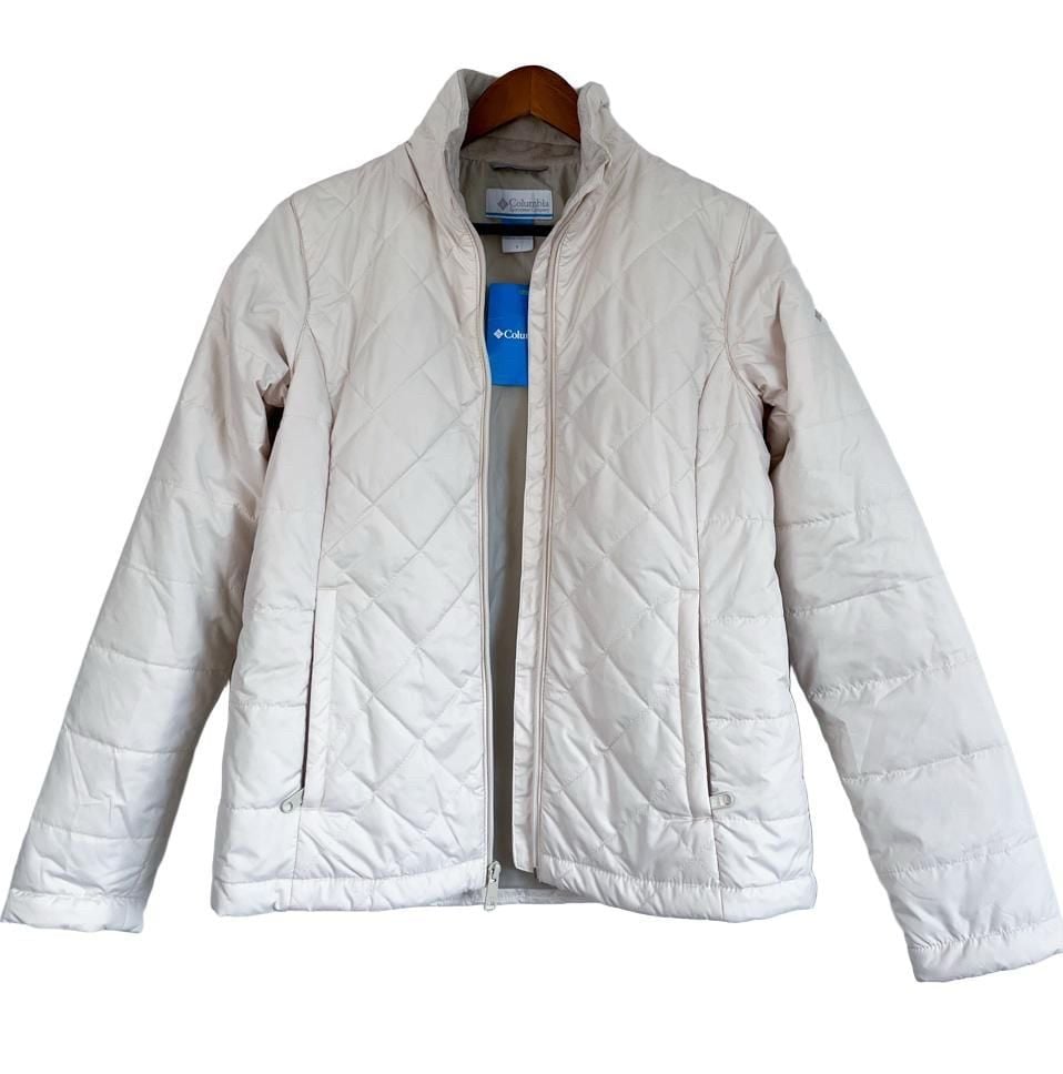 I’m Columbia Quilted Jacket Size S Cream Winter Outerwear 2