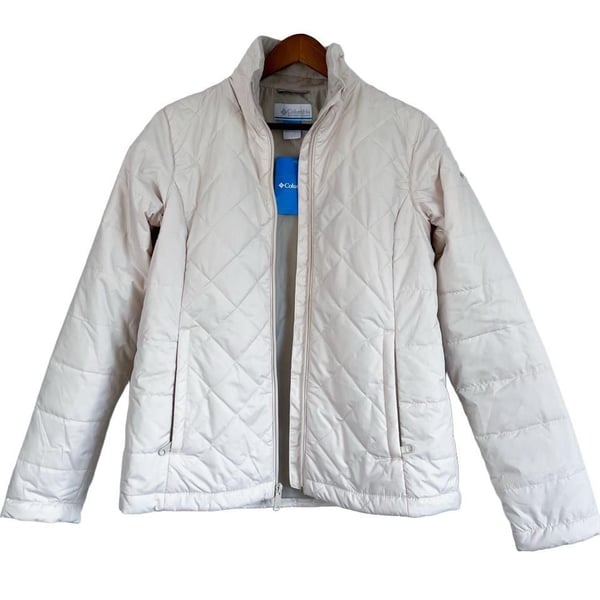 I’m Columbia Quilted Jacket Size S Cream Winter Outerwear