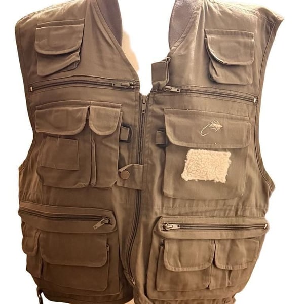 Berkley Fly Fishing Vest Multi Pocket Cargo Outdoor Moss Green NWT