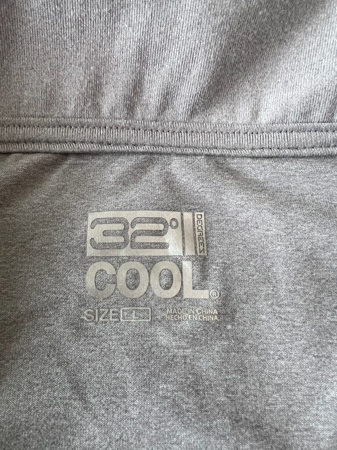 32 Degrees Cool Men’s Polo Shirt Size L Gray Heathered Short Sleeve 3