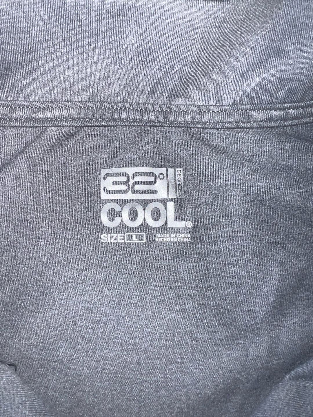 32 Degrees Cool Men’s Polo Shirt Size L Gray Heathered Short Sleeve 7