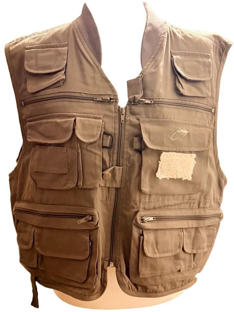 Berkley Fly Fishing Vest Multi Pocket Cargo Outdoor Moss Green NWT 7