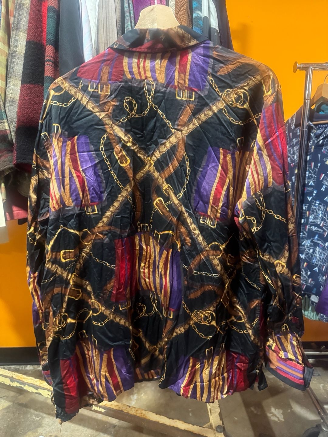 Vintage Lauren Ralph Lauren Button-Down Women’s Shirt Size 2XEquestrian Print 4