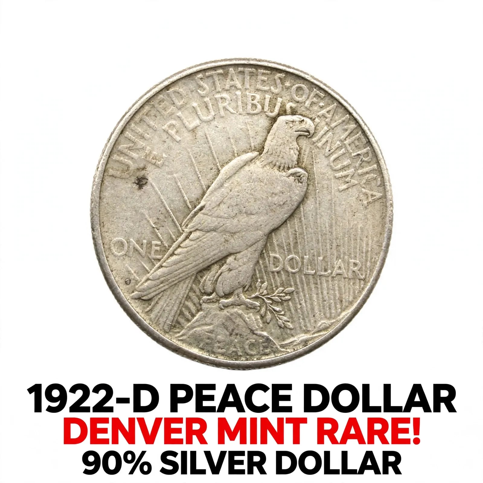 🔥 1922-D Peace Dollar -DENVER MINT-90% Silver Rare Denver Silver Dollar! 4