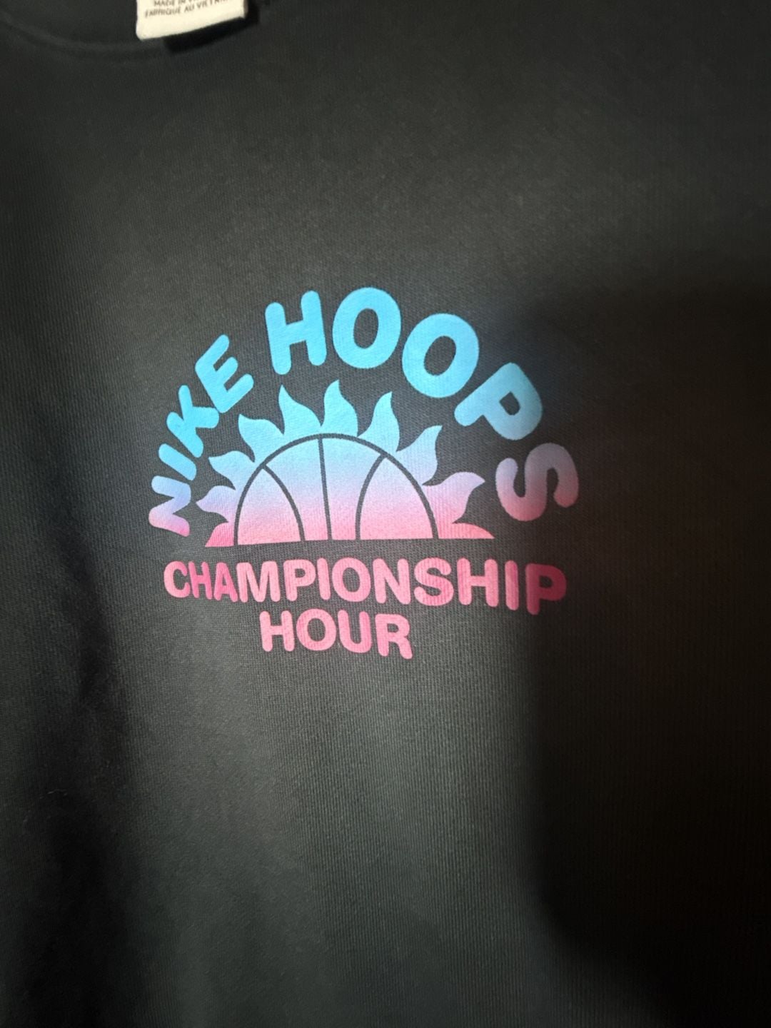 Nike Hoops Championship Hour Standard Issue Crew Sweatshirt Size L Black 3