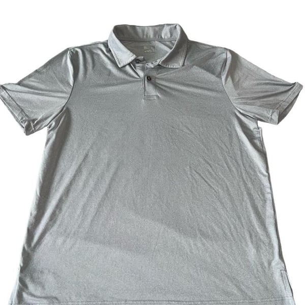 32 Degrees Cool Men’s Polo Shirt Size L Gray Heathered Short Sleeve