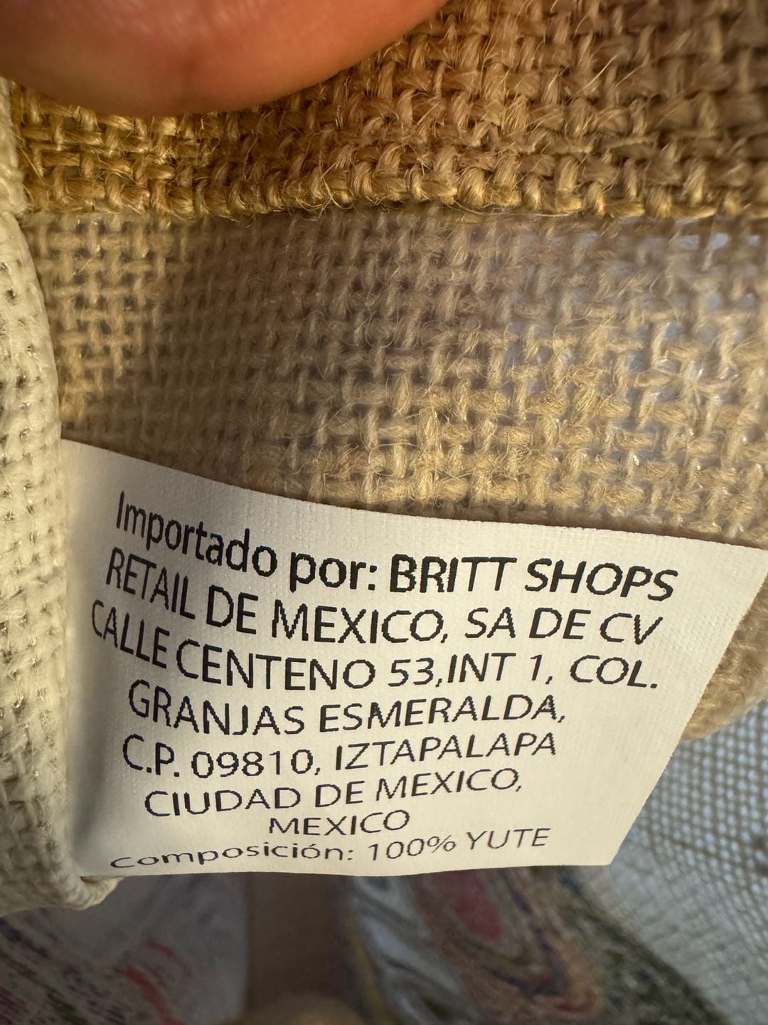 Britt Shops Mexico Lindo y Querido Jute Tote Bag 15x15 Multicolor 4