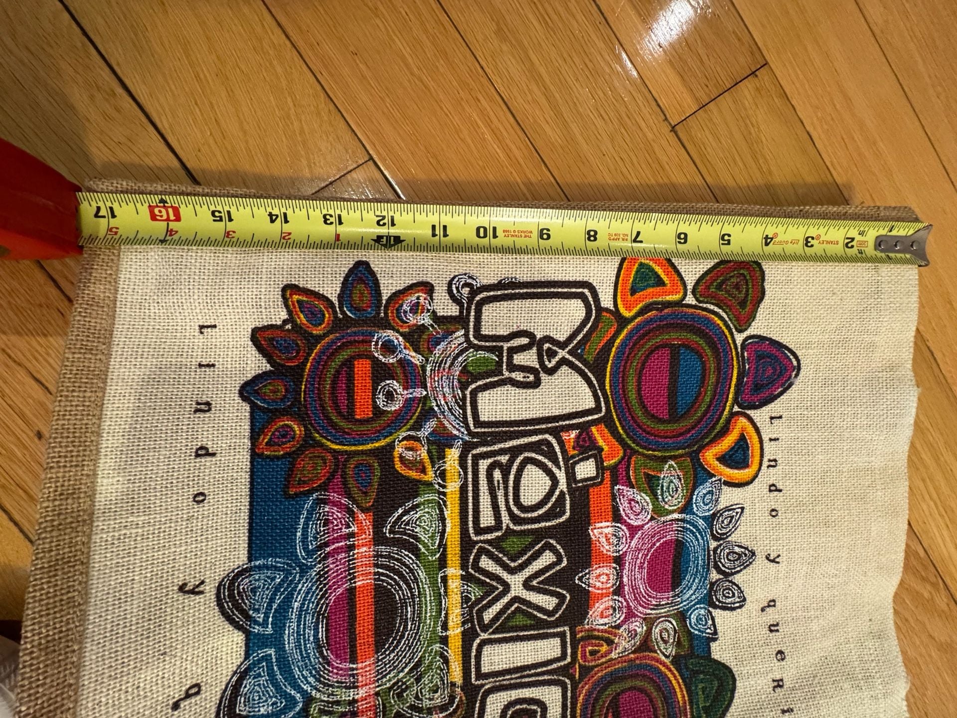 Britt Shops Mexico Lindo y Querido Jute Tote Bag 15x15 Multicolor 5