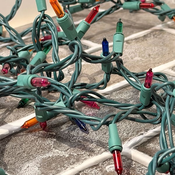 Christmas Lights Multicolor Mini String Lights Green Wire