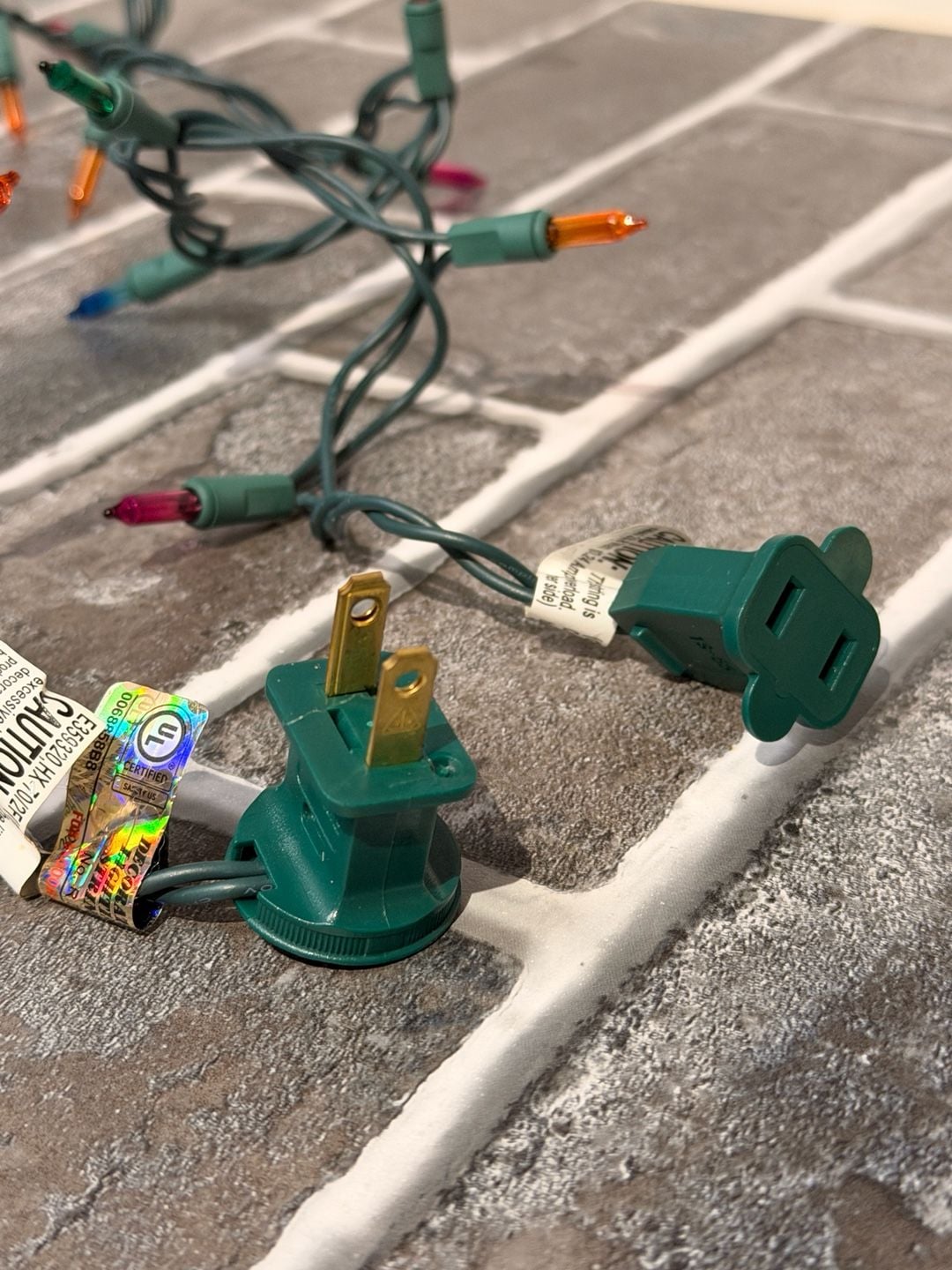 Christmas Lights Multicolor Mini String Lights Green Wire 2