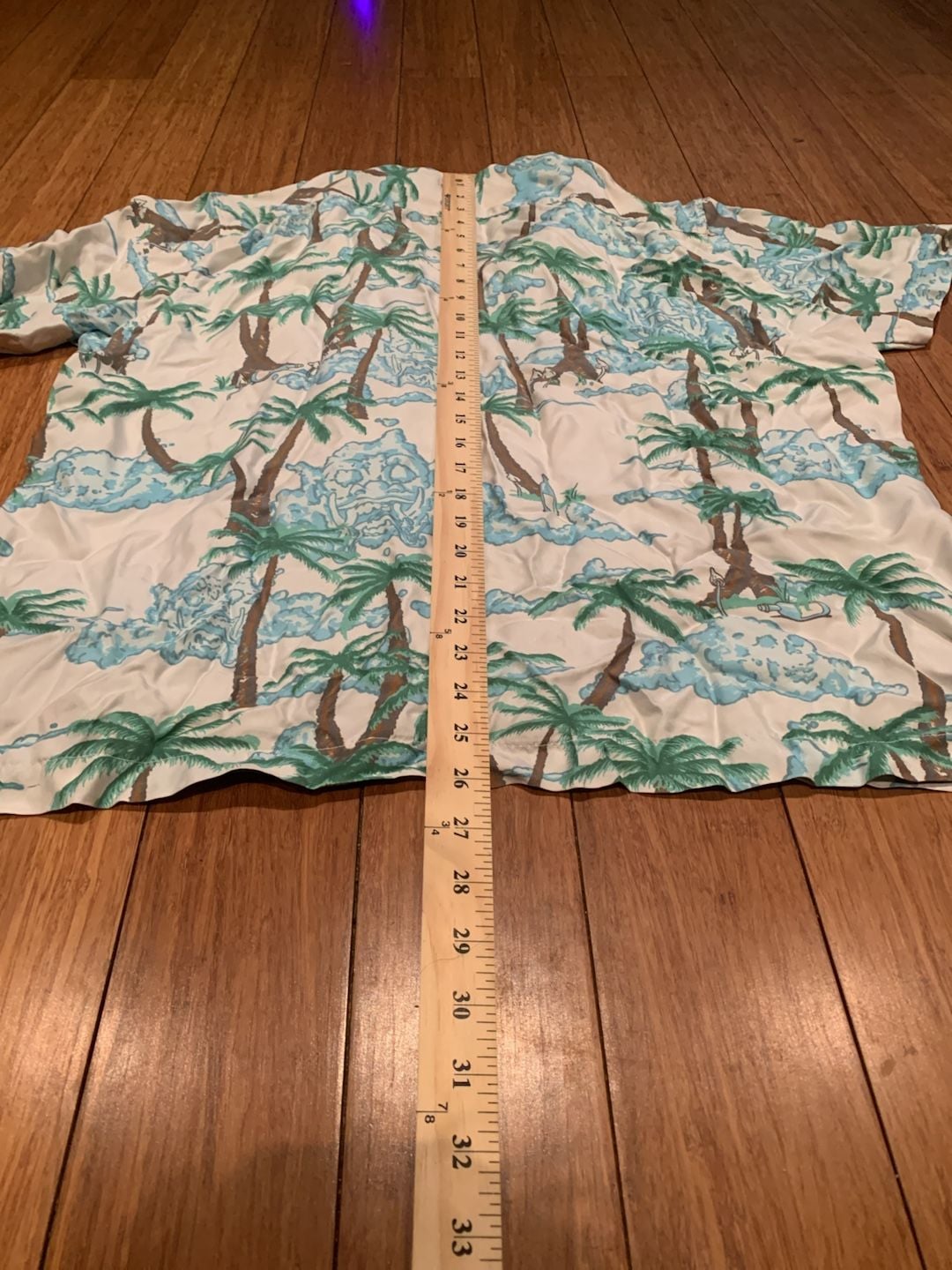 Crown & Ivy Palm Tree Beach Print Short Sleeve Button Down Shirt 4