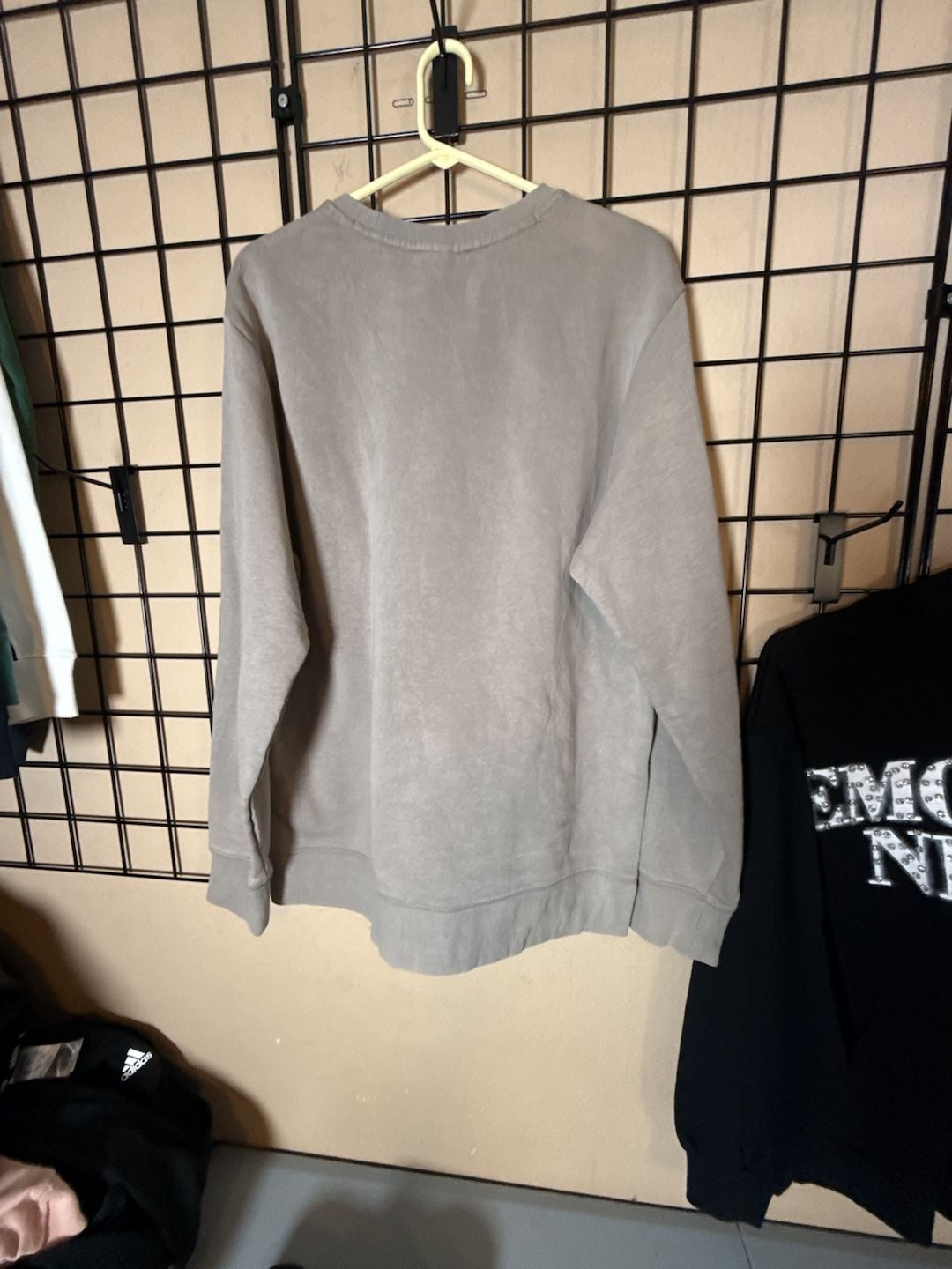 Reebok Delta Fleece Crewneck Sweatshirt Size L Taupe Brown 4