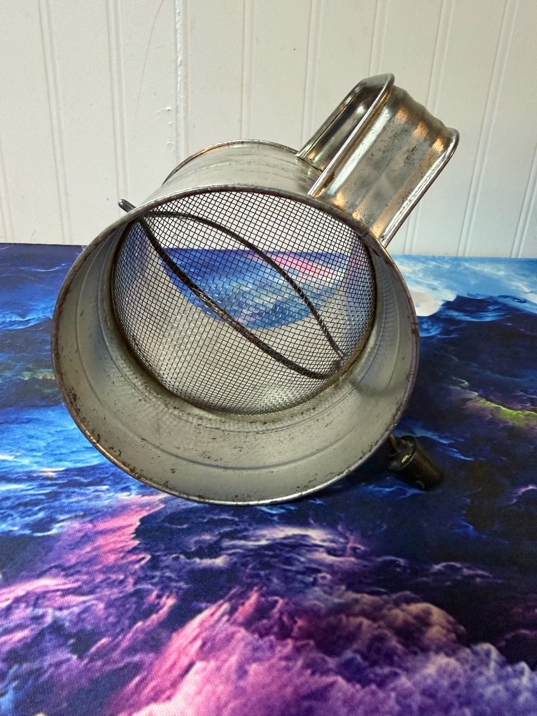Bromwell's 3 Cup Measuring Sifter Vintage Tin Flour Sifter 6
