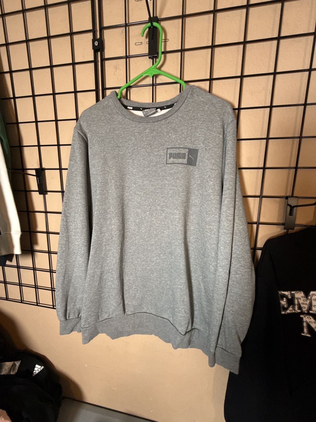 Puma Side by Side Crewneck Sweatshirt Size L Gray 2