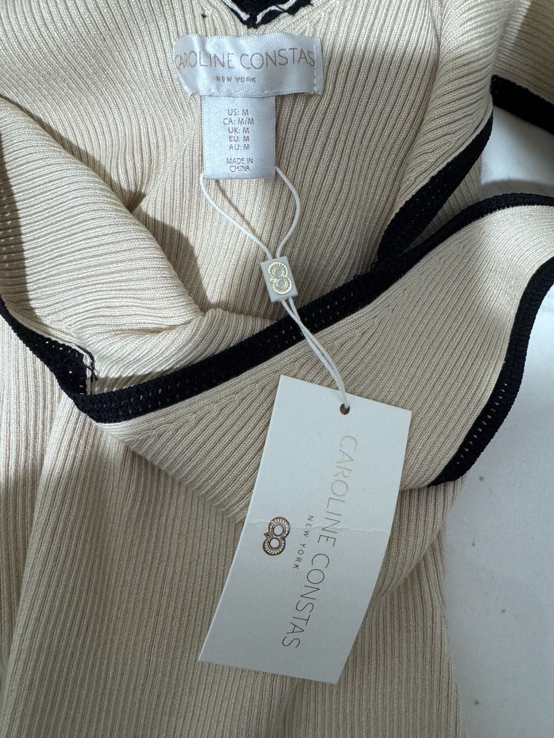 Caroline Constas Cream Bodysuit 6