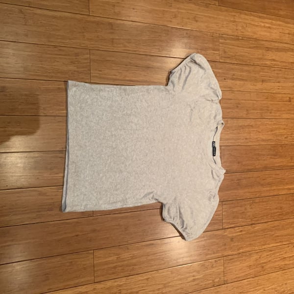 Zara Short Sleeve T-Shirt Size S Beige Heather Crewneck