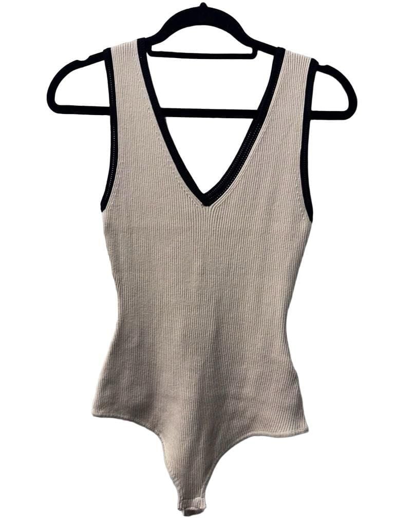 Caroline Constas Cream Bodysuit 2
