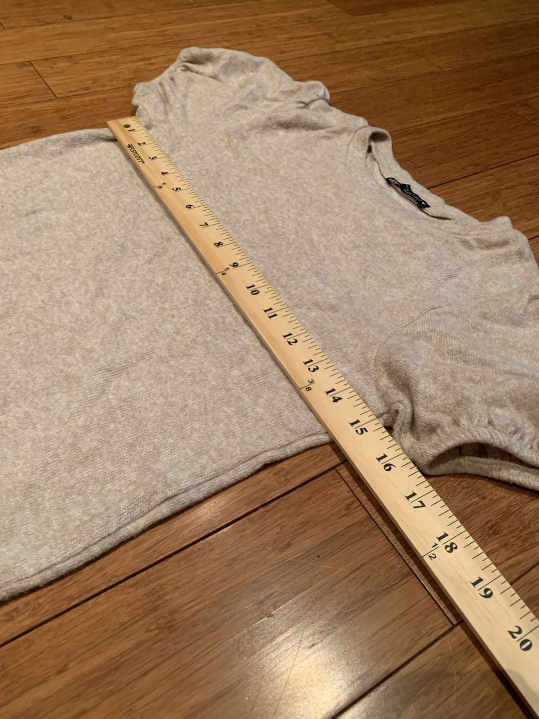 Zara Short Sleeve T-Shirt Size S Beige Heather Crewneck 6