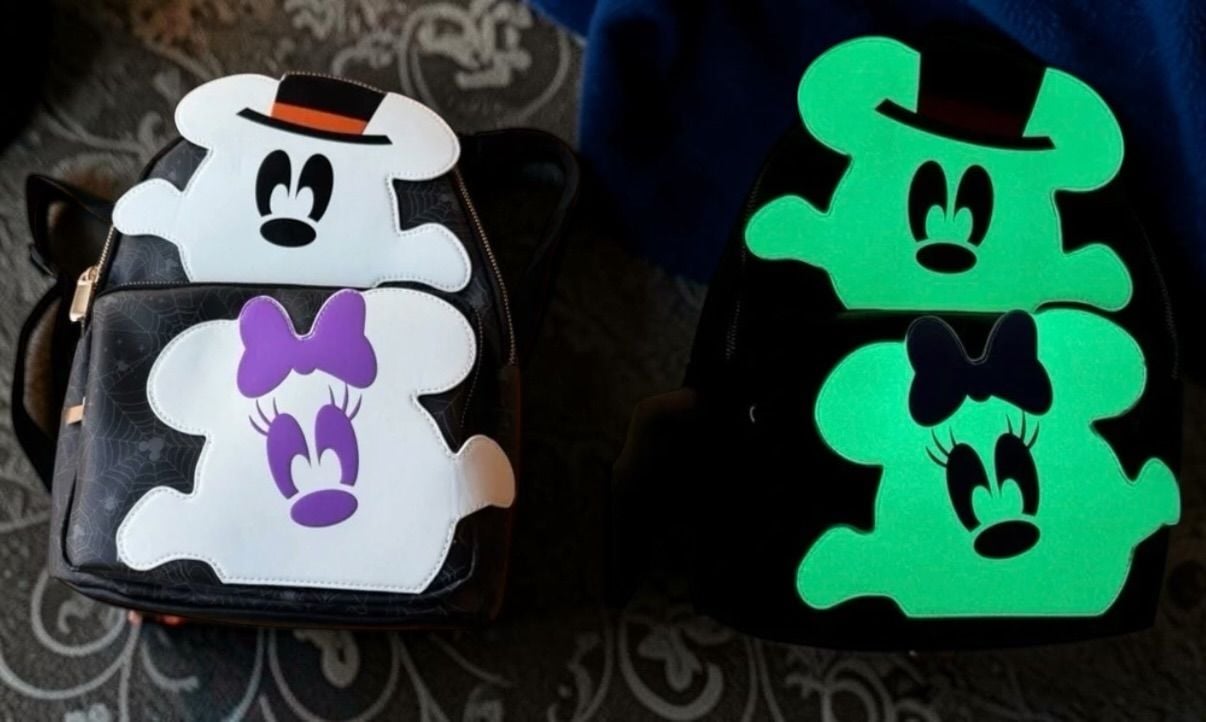 Disney Bioworld Mickey Minnie Ghost Glow-In-The-Dark Mini Backpack 2