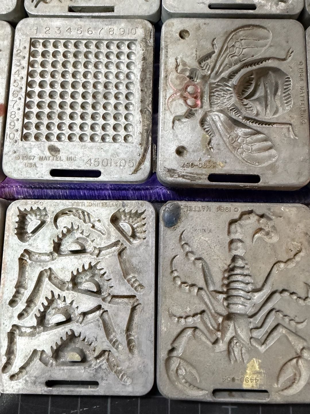 Mattel Thingmaker Creeple People Eeeeks Metal Mold Lot And Heater 8