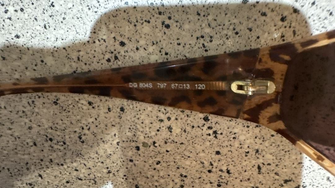 Dolce & Gabbana DG 804S Sunglasses Size 120 Brown Leopard Print 5