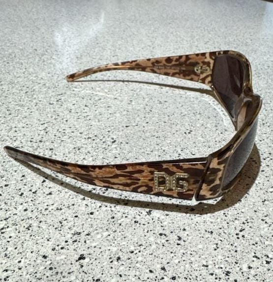 Dolce & Gabbana DG 804S Sunglasses Size 120 Brown Leopard Print 4