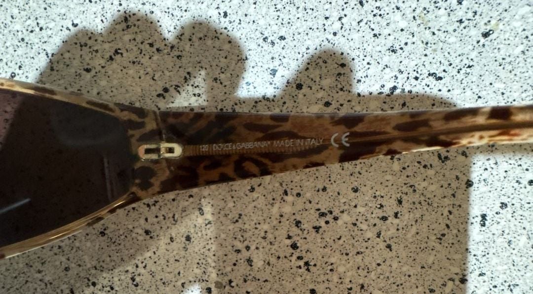 Dolce & Gabbana DG 804S Sunglasses Size 120 Brown Leopard Print 6