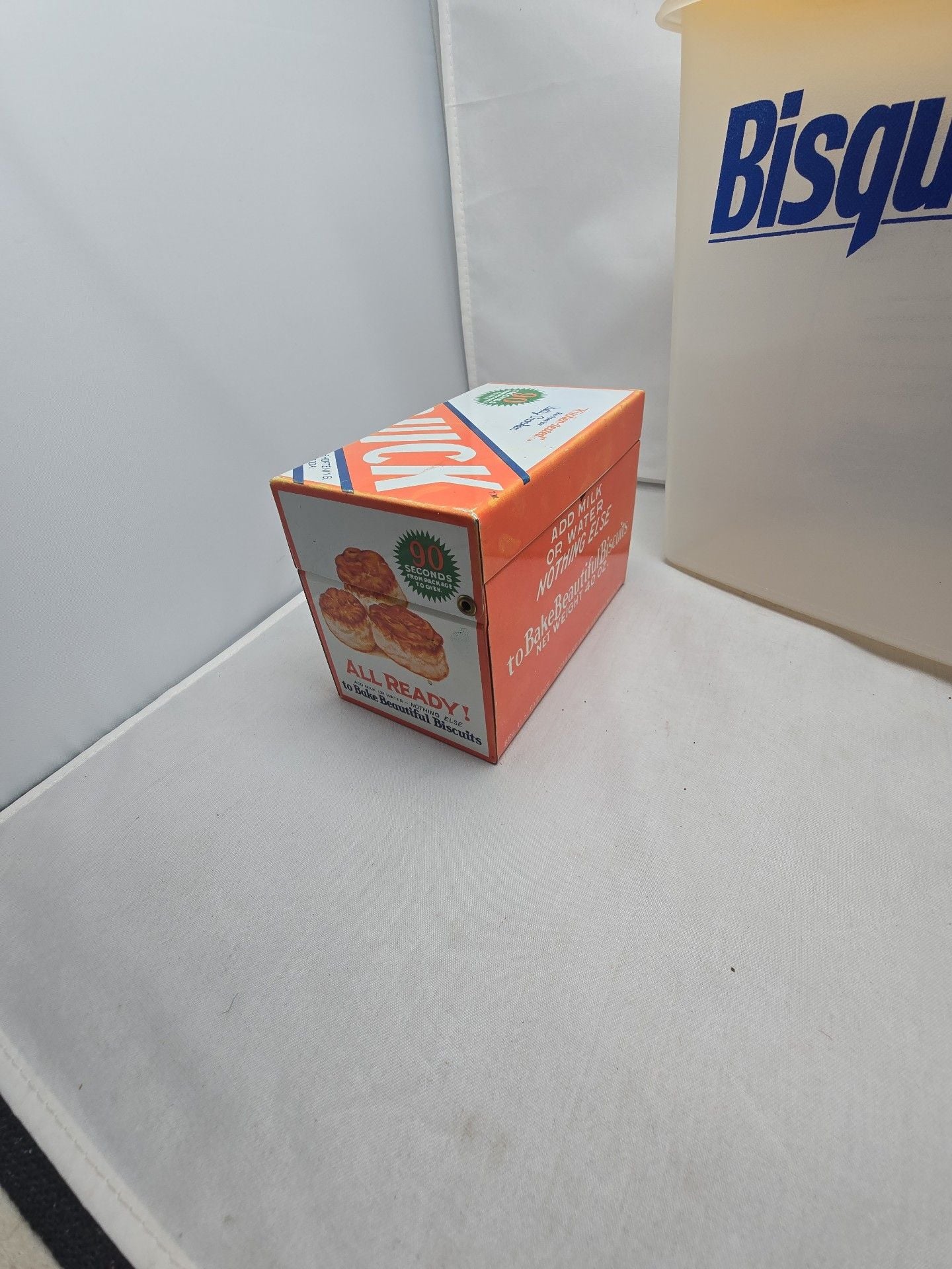 Vintage Bisquick Recipe Box And Canister Set 9