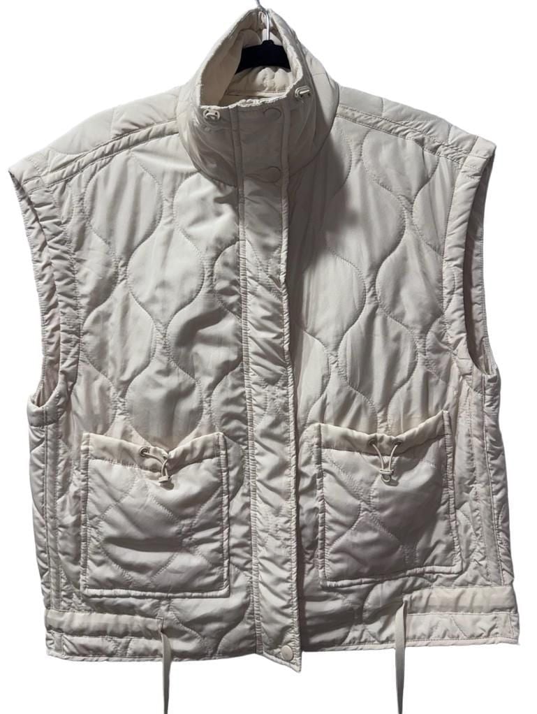 Thread & Supply Quilted Vest Cream Utility Puffer 2