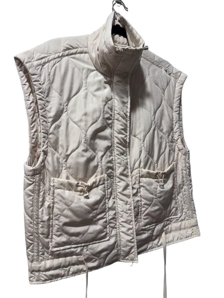 Thread & Supply Quilted Vest Cream Utility Puffer 4