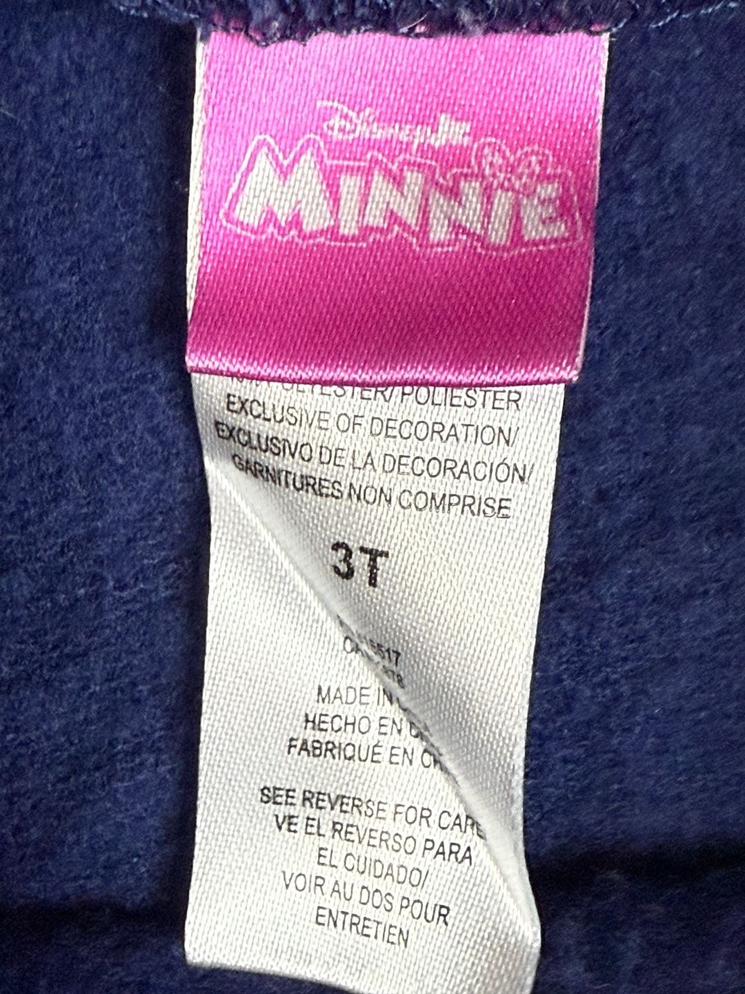 Kids Disney Minnie Mouse Sweatshirt Size 3T Blue Graphic Ruffle Sleeves#134 6