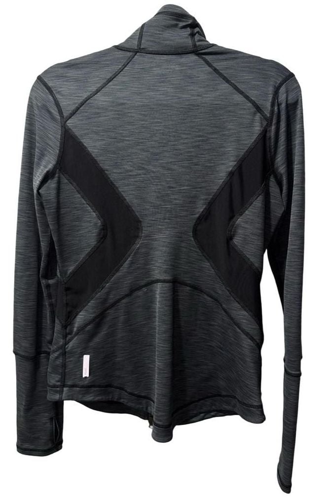 Zella Full Zip Gray Mesh Athletic Jacket 5