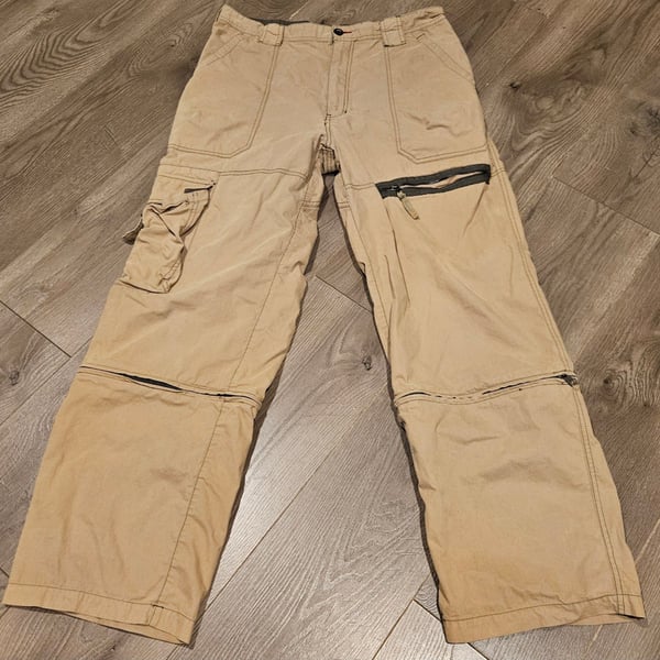 Vintage Men's Bugle Boy Convertible Cargo Pants 90s/Y2K Skater Size 36x32
