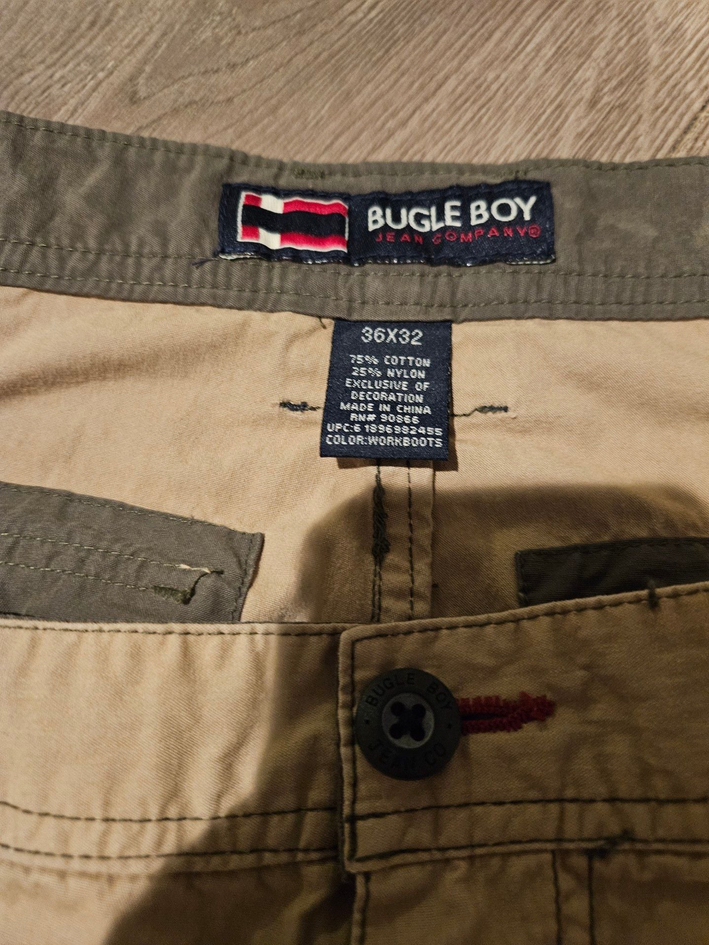 Vintage Men's Bugle Boy Convertible Cargo Pants 90s/Y2K Skater Size 36x32 10