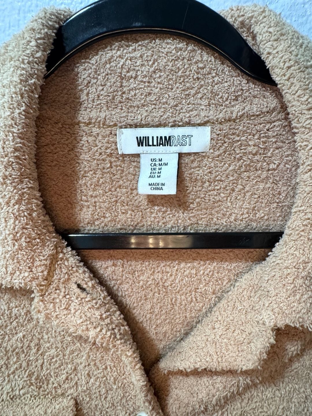 William Rast Brown Fuzzy Button Up Long Sleeve Shacket 5
