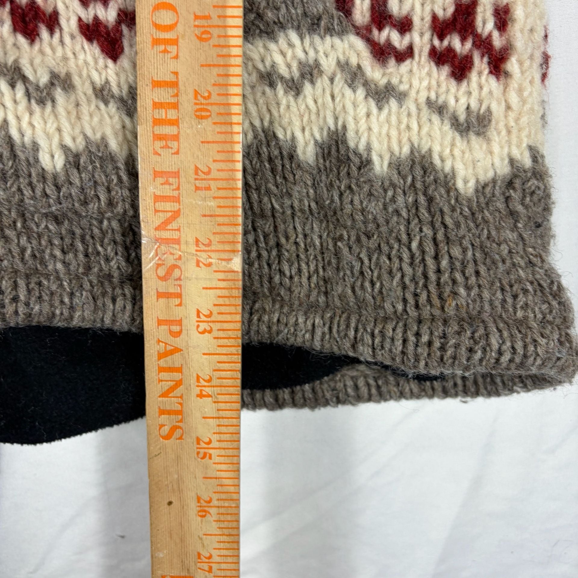 Himalayan Mountain Jacket Wool Fair Isle Zip Hoodie Fleece Lined 5