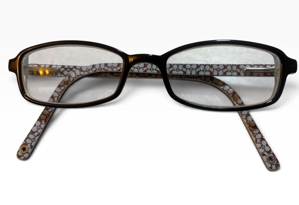 Coach Hilary Eyeglasses Size 47-17-135 Brown Signature C Frames 2