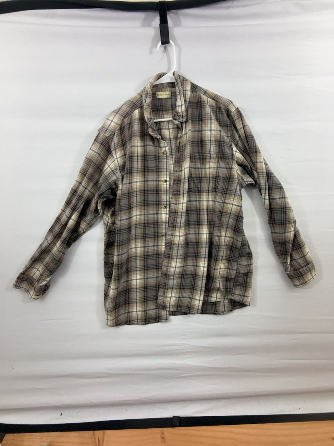 Hobbs Creek Flannel Shirt Size XL Brown Plaid Long Sleeve Button Down 2