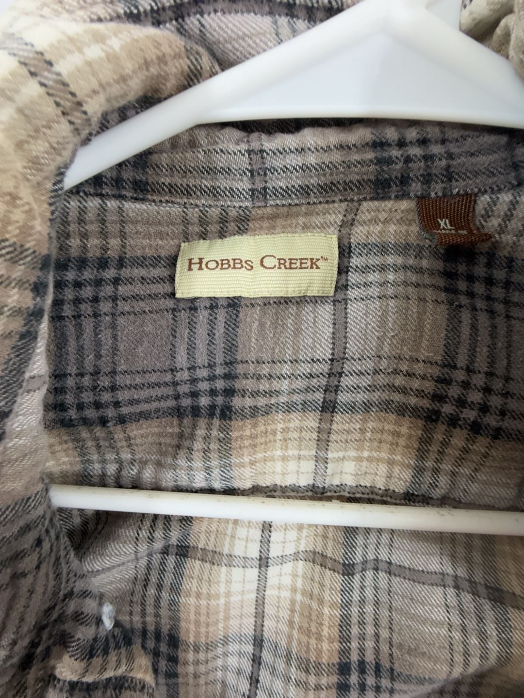 Hobbs Creek Flannel Shirt Size XL Brown Plaid Long Sleeve Button Down 4