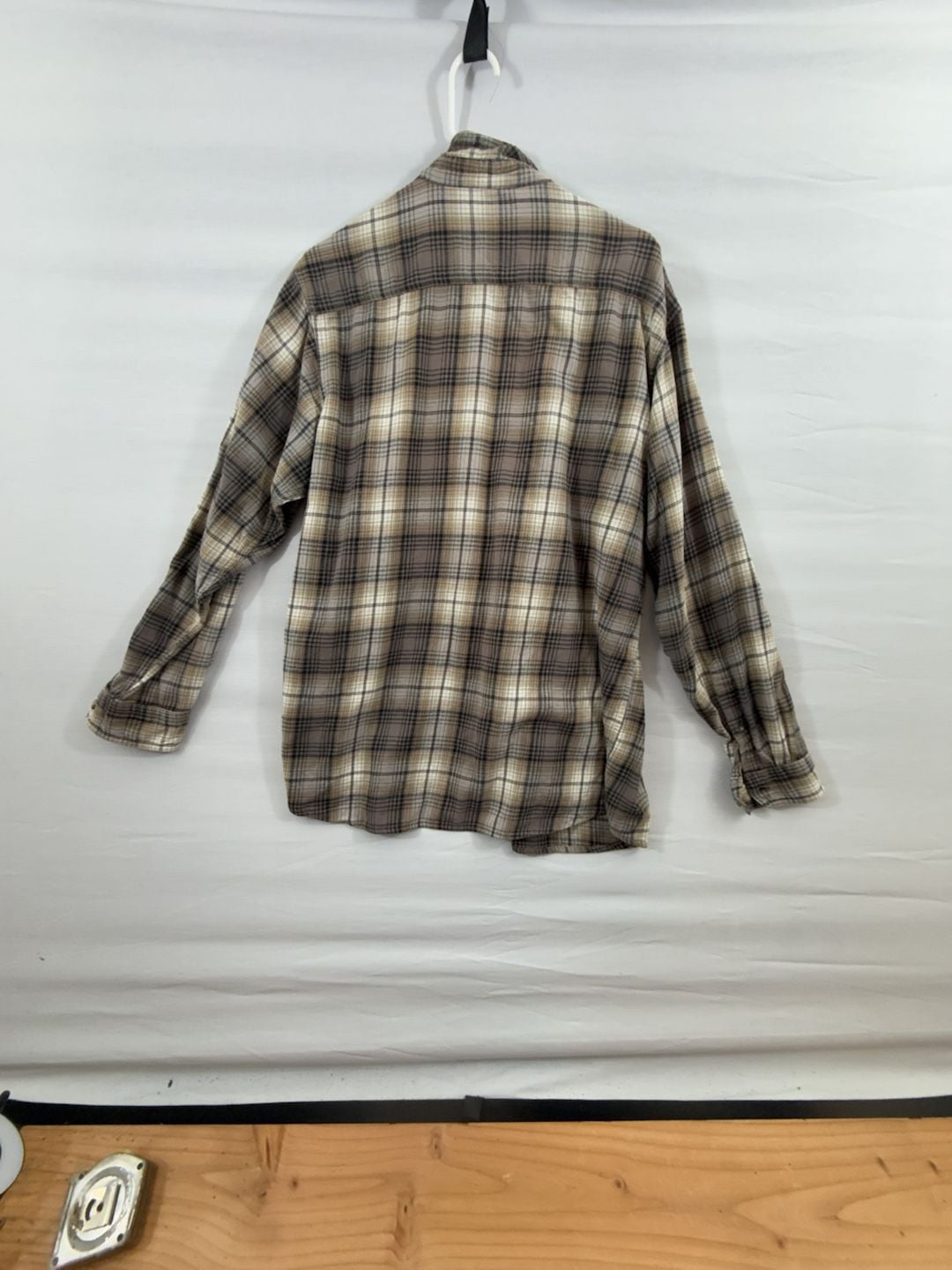 Hobbs Creek Flannel Shirt Size XL Brown Plaid Long Sleeve Button Down 6