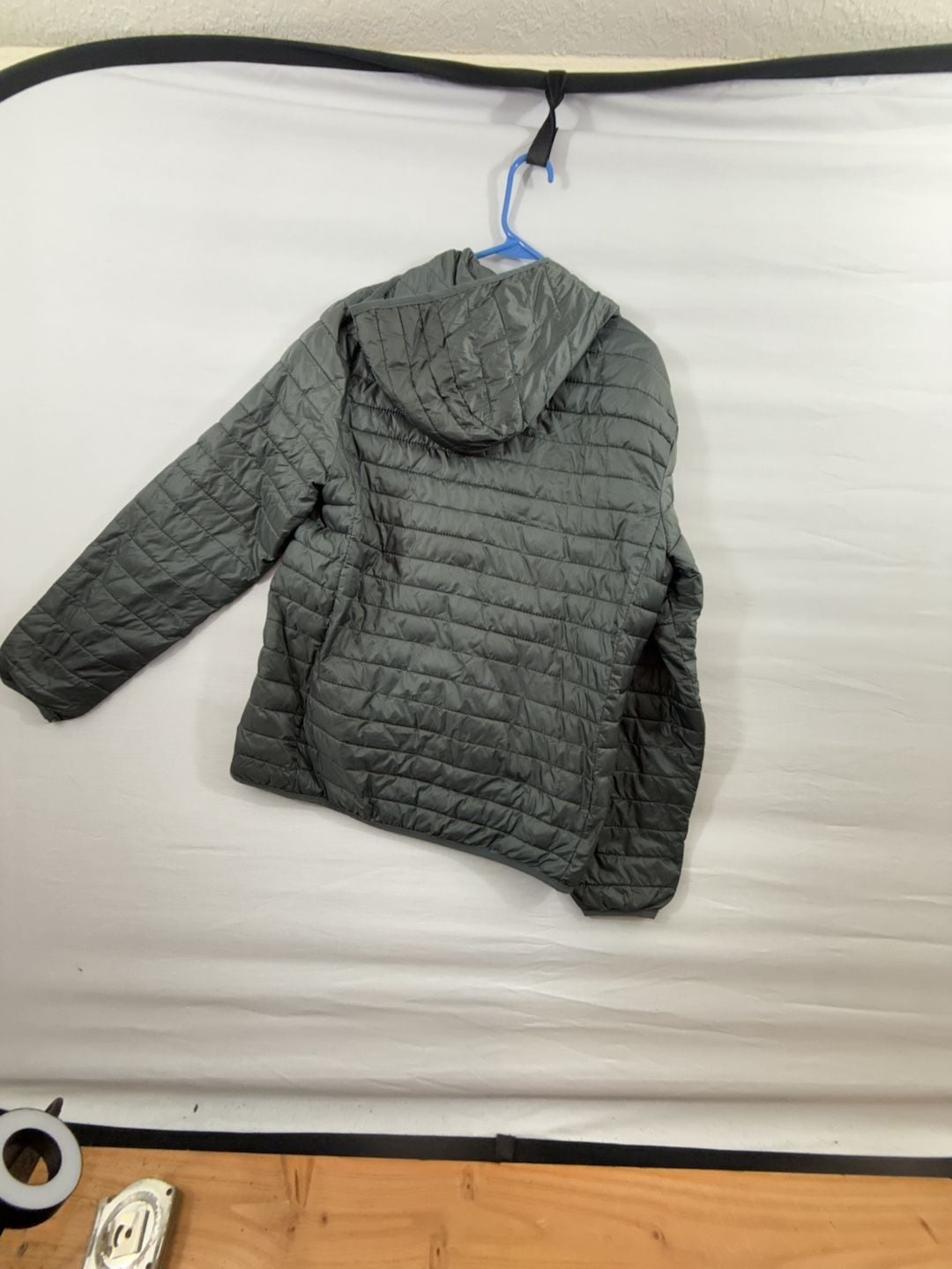 Stillwater Supply Co. Puffer Jacket Size L Gray Hooded Lightweight 7