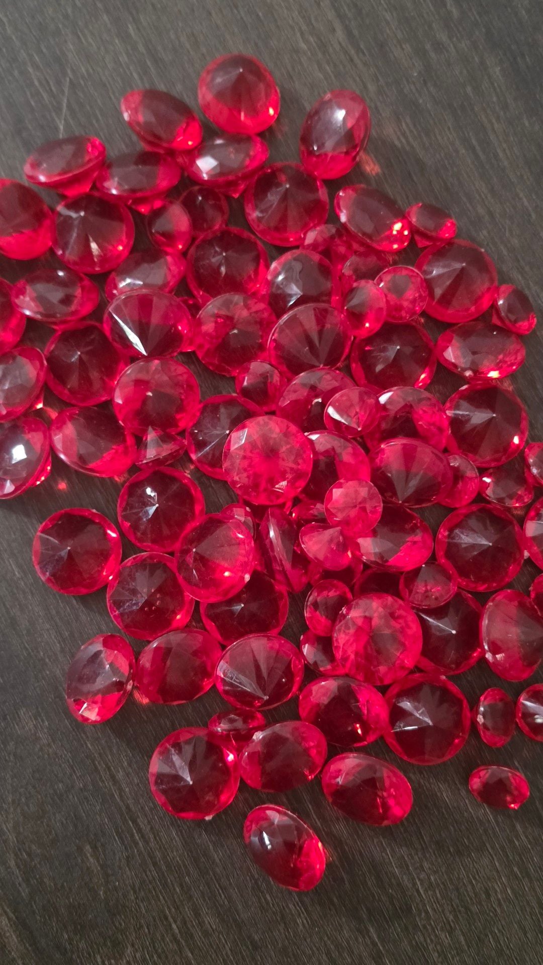 Acrylic Gemstones Red Table Scatter Party Decor Vase Filler 1