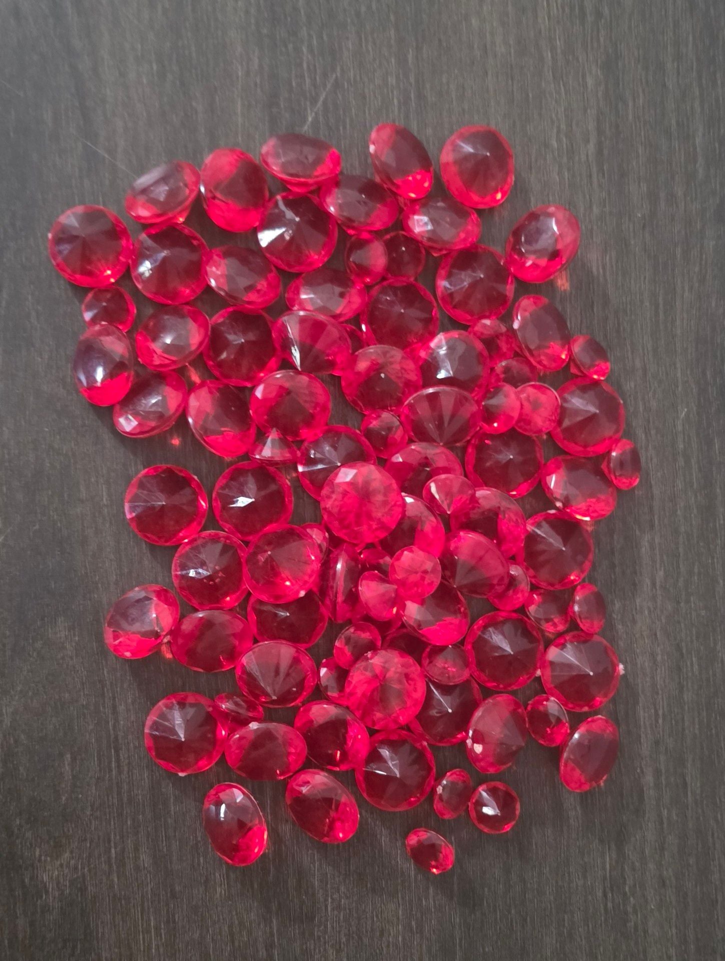 Acrylic Gemstones Red Table Scatter Party Decor Vase Filler 2