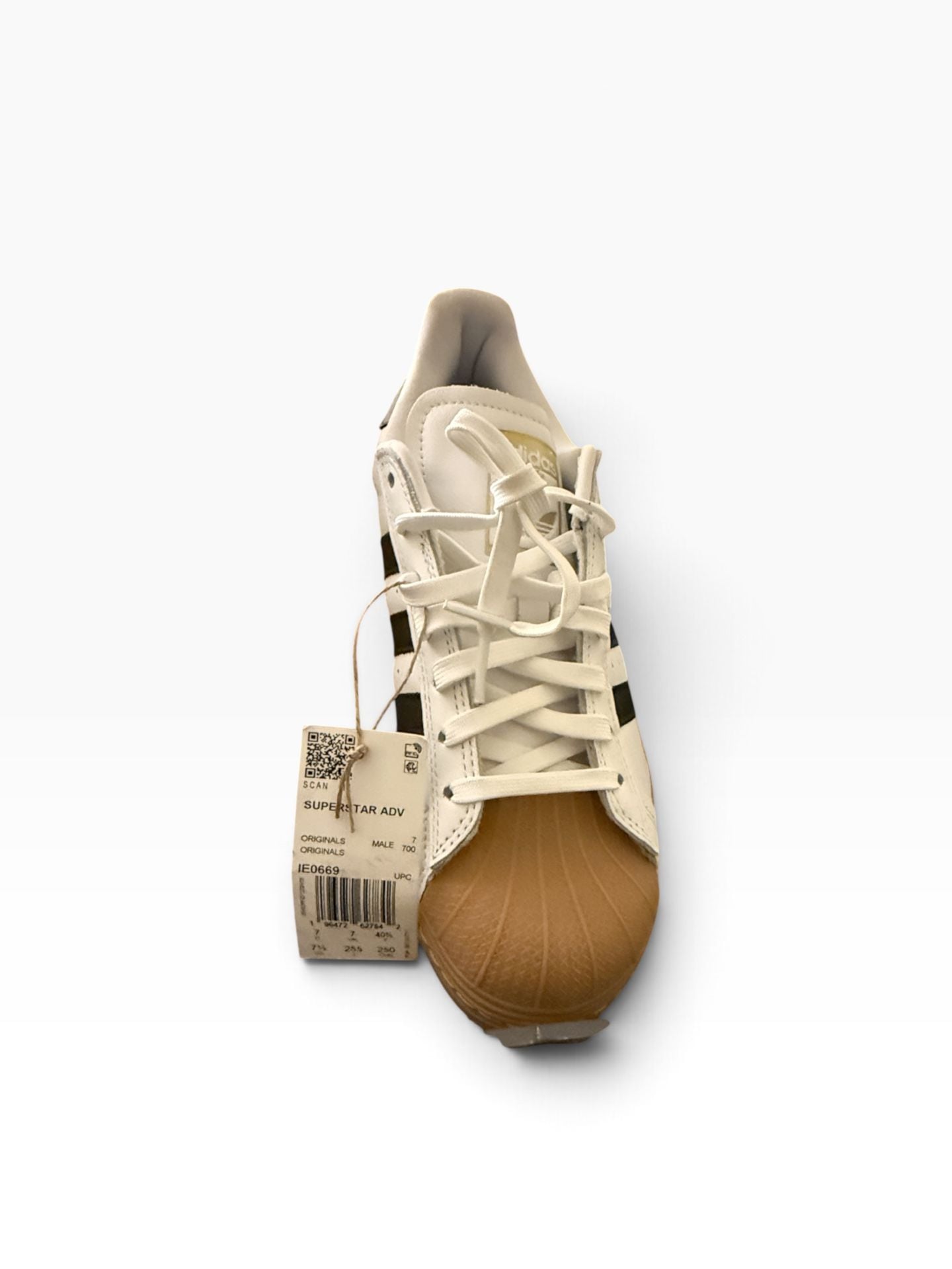 Adidas Superstar Adv Size 7.5 Men Footwear White Gum Skateboarding Shoes 7