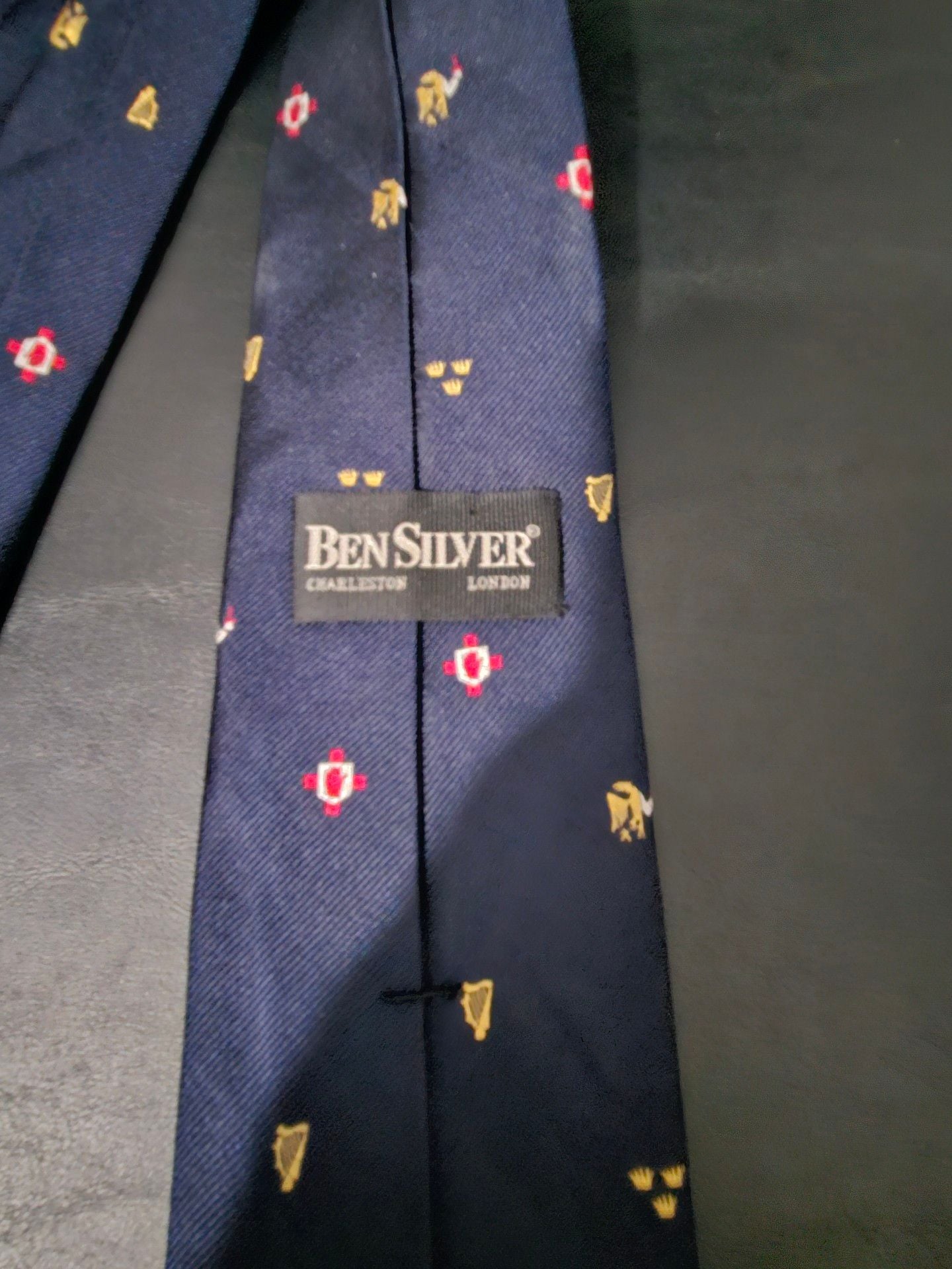 BEN SILVER Blue Wool Gold Button Luxury Sport Coat Blazer Jacket 38 R with Tie 12